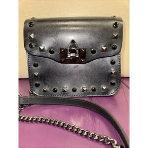 Borse in Pelle Women's Black Leather Crossbody Bag